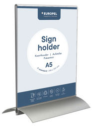 EUROPEL Porte-visuel, A4 portrait, socle alu