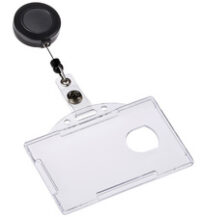 EUROPEL Porte-badge, ouvert, avec enrouleur, 54 x 85 mm