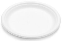 NATURE Star Assiette en canne à sucre Bordofino, rond, blanc