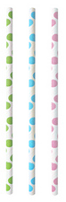 PAPSTAR Paille en papier "Dots", 200 mm, assorti
