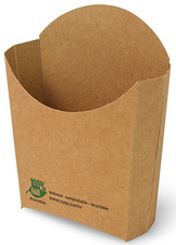 PAPSTAR Etui pour frites "pure", brun