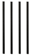 PAPSTAR Paille en papier "pure", 100 mm, noir