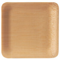 PAPSTAR Assiette fingerfood en bambou "pure", carré, par 10