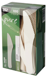 PAPSTAR Couteau en papier "pure", longueur: 158 mm, blanc