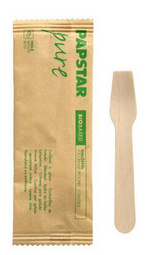 PAPSTAR Cuillère à glace en bois "pure", longueur: 94 mm