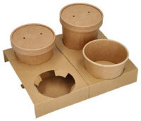 PAPSTAR Porte-gobelets "pure", en carton, pour 4 bols