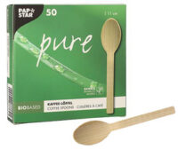 PAPSTAR Cuillère à café "pure", longueur: 110 mm, par 50