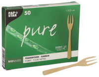 PAPSTAR Fourchette Fingerfood "pure", 95 mm, naturel