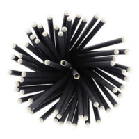 PAPSTAR Paille en papier "pure", 250 mm, noir