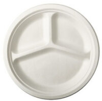 PAPSTAR Assiette an canne à sucre "pure", rond, 260 mm