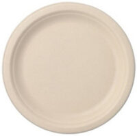 PAPSTAR Assiette en canne à sucre "pure", rond, 230 mm