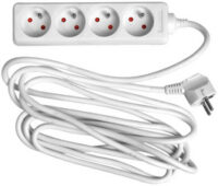 Wonday Prolongateur multiprise, 4 prises, blanc