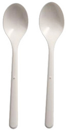 PAPSTAR Cuillère à café réutilisable, longueur 130 mm, blanc