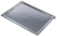 STARPAK Plat de service, rectangle, 455 x 340 mm, argent