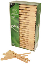 PAPSTAR Touillette "pure", longueur, 130 mm, en bois