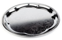 APS Plat de service, rond, diamètre: 350 mm, argent
