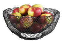 APS Corbeille à pain et à fruits WIRE, rond, noir