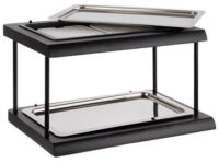 APS Vitrine de buffet DEUX ETAGES GN 1/1, noir