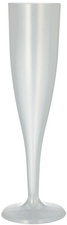 PAPSTAR Flûte à champagne réutilisable, 0,1 l, 10 pièces
