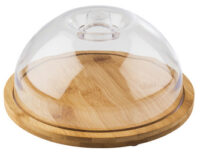 APS Plateau en bambou avec cloche, rond, diamètre: 205 mm