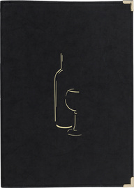 Securit Carte des vins CLASSIC, A4, noir