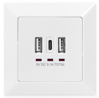 DIGITUS Prise avec ports USB-A & USB-C, encastrable