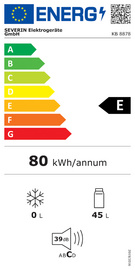 SEVERIN Réfrigérateur sous plan KB 8878, acier inoxydable – Image 3