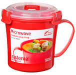 Sistema Boîte pour micro-ondes MEDIUM SOUP MUG, 650ml, rouge