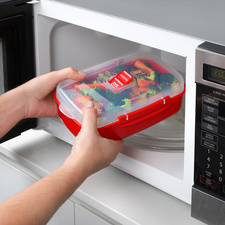 Sistema Boîte pour micro-ondes RECTANGULAR, 1,25 l, rouge – Image 4