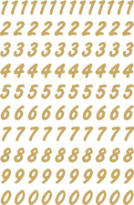 HERMA stickers chiffres 0-9, film transparent,