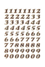 HERMA Chiffres adhésifs 0-9, film prismatic en or pailleté