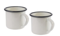 APS Tasse à anse émaillée, 350 ml, set de 2