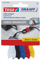tesa On & Off Serre-câbles Cable Manager small, coloré