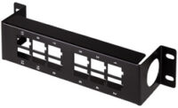LogiLink Panneau de brassage Keystone 10", 12 ports, noir
