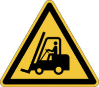 DURABLE Panneau de signalisation "attention chariots