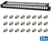 LogiLink 19" Modular Keystone Patch Panel PrimeLine, 24 Port