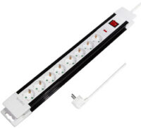 LogiLink Steckdosenleiste, 8-fach, mit Schalter,weiß/schwarz