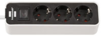 brennenstuhl Steckdosenleiste Ecolor, 3-fach, schwarz / weiß