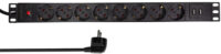 LogiLink 19" Steckdosenleiste 8-fach, Überspannungsschutz