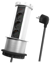 LogiLink Steckdoseneinheit Pop-Up, 3-fach, Schutzkontakt