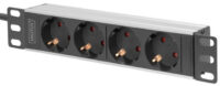 DIGITUS 10" Steckdosenleiste mit Aluminiumprofil, 4-fach