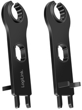 LogiLink Jeu de clés de montage pour fiches PVC, noir