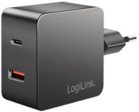 LogiLink Chargeur secteur USB, 1 USB-A, 1 USB-C, 45 watts