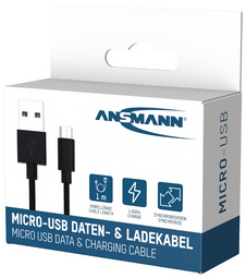 ANSMANN Câble de données & de chargement, USB-Micro USB, 1 m – Image 2