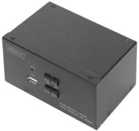 DIGITUS Commutateur KVM, 2 ports, double affichage, 4K, HDMI