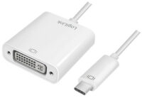 LogiLink Câble adaptateur USB-C - DVI, blanc