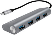 LogiLink Hub USB 3.0 avec fiche USB-C Gen1, 4 ports, gris