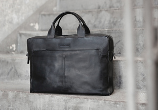PRIDE&SOUL Sac pour laptop NOMAD Business, cuir, noir – Image 4