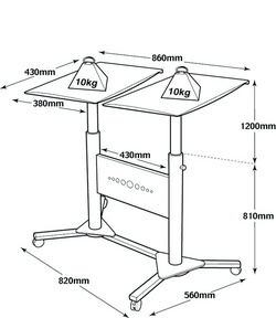 nobo Chariot de projection multimédia pour vidéo-projecteur/ – Image 2