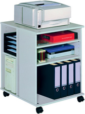 DURABLE Desserte de bureau "74/59" ouvert, 6 étagères, gris